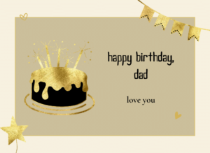 birthday card with wishes to dad