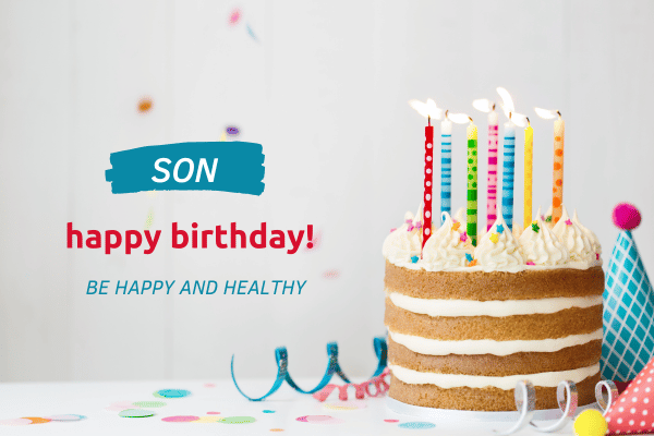 Birthday picture for son from mom